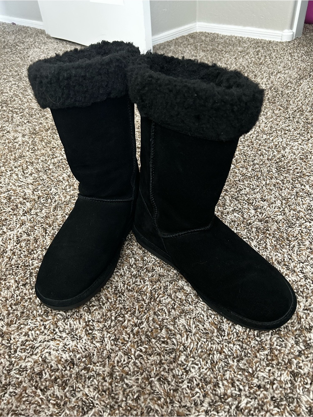 Bearpaw Elle Tall Winter Boots in Black